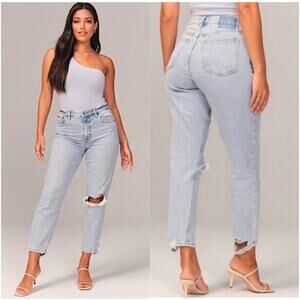 Abercrombie & Fitch The Mom High Rise SHORT Jean Sz 34